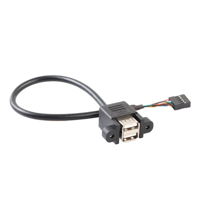 

Stackable Dual USB 2.0 A Female To Motherboard 9 Pin Header Cable A8