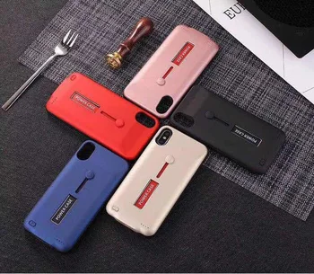 

2020 5000mAh Battery Charger Backup Power Bank Case with ring holder for iPhone X Battery Power Case