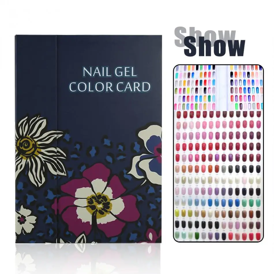 Nail Gel Color Display Book Card 180 Colors Pro False Nail Polish Color