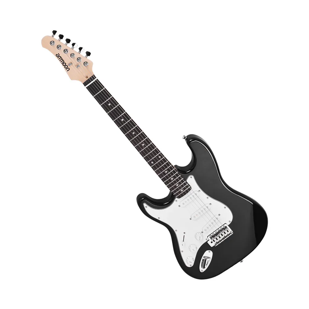 Ammoon электрогитара из цельного дерева Paulownia Body Maple Neck 21 Frets 6 String с динамиком Pitch Pipe guitar Bag ремень левая рука