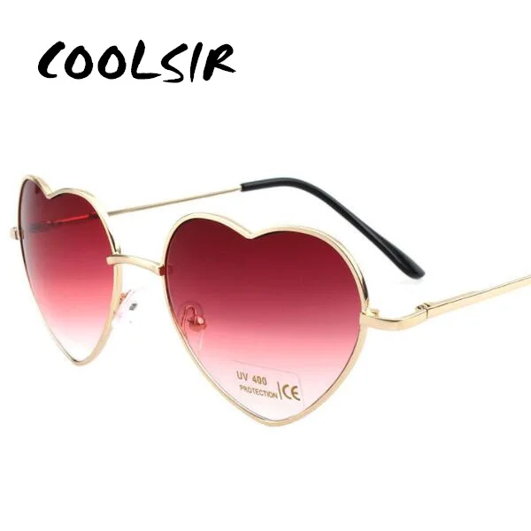 

Glasses Heart Reflective Sunglasses Women's Glasses Sun Shaped Love Fashion Women Sun Glasses Metal Frames Goggle