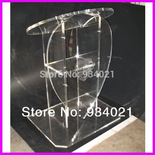 Transparent Acrylic Podium With Heart Shaped Front Plexiglass Lecterns | Мебель