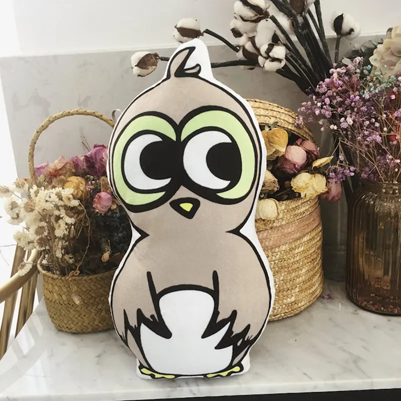 Animais de Pelúcia Recheado de Pelúcia Brinquedos as Crianças Bonito Populares Travesseiro Dinossauro Cão Coruja Hipocampos Panda Almofada Presentes 1 pc Ins 10 Coruja Hipocampos Panda Almofada Travesseiro Brinquedos As Crianças Presentes