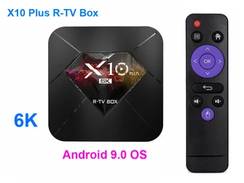 

20PCS/LOT 6K TV Box X10 Plus Android 9.0 Smart TV Box Allwinner H6 Quad Core 4GB RAM 64GB/32GB ROM