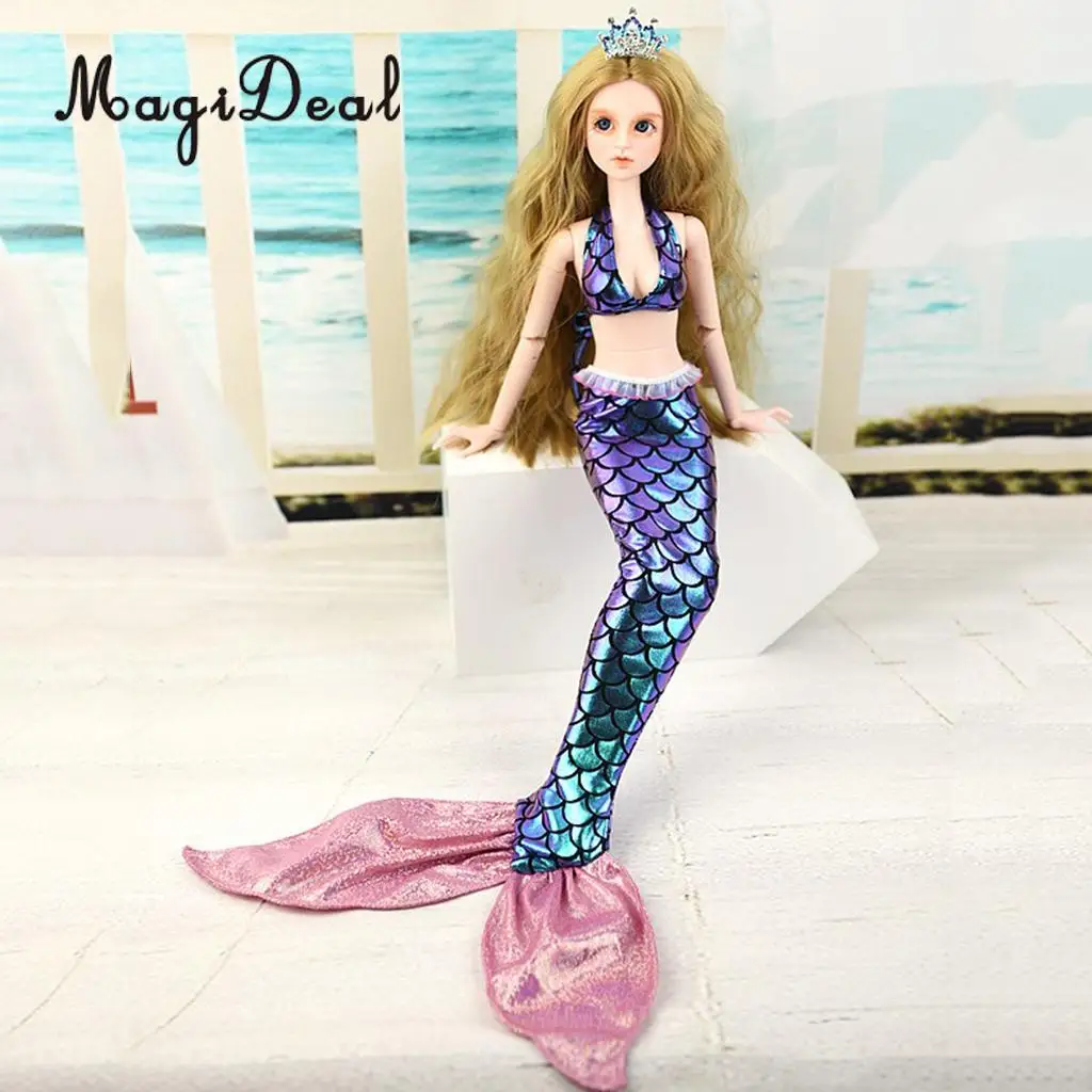  Popular 1/3 Doll Mermaid Dress Fashion Skirt Evening Party Gown for  BJD Doll Accessories Girl Gift	