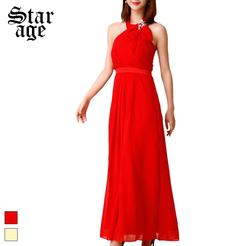 M 3XL European Drawstring Back Long Party Dress Plus Size Women Halter Off Shoulder Ankle Length