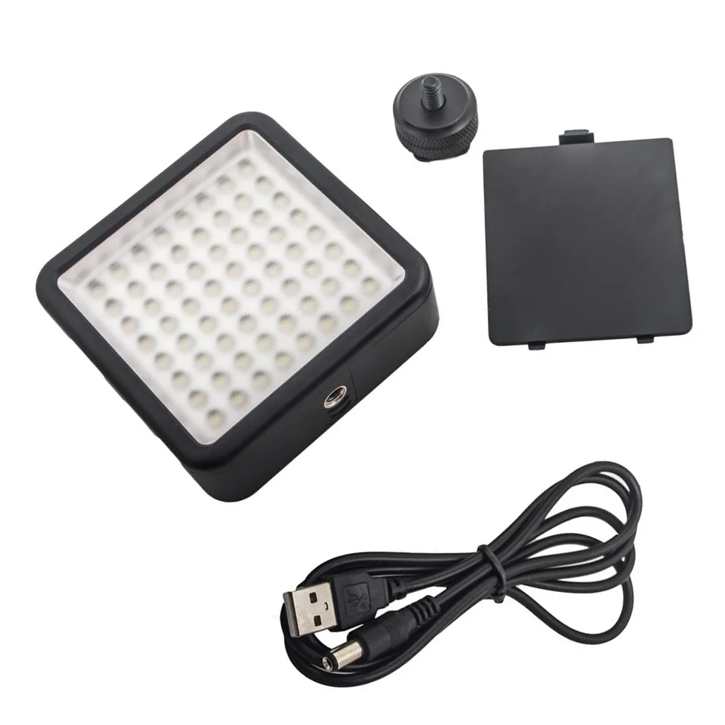 LED 64 Continuous On Camera LED Panel Video Light Dimmable for DSLR Cameras