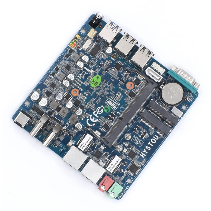 Hystou Мини ПК Nano ITX Промышленная материнская плата 12*12 см Intel N3160 безвентиляторный X86