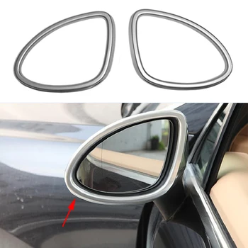

2X CHROME SIDE DOOR MIRROR COVER TRIM GARNISH OVERLAY FOR Porsche Cayenne 11-14