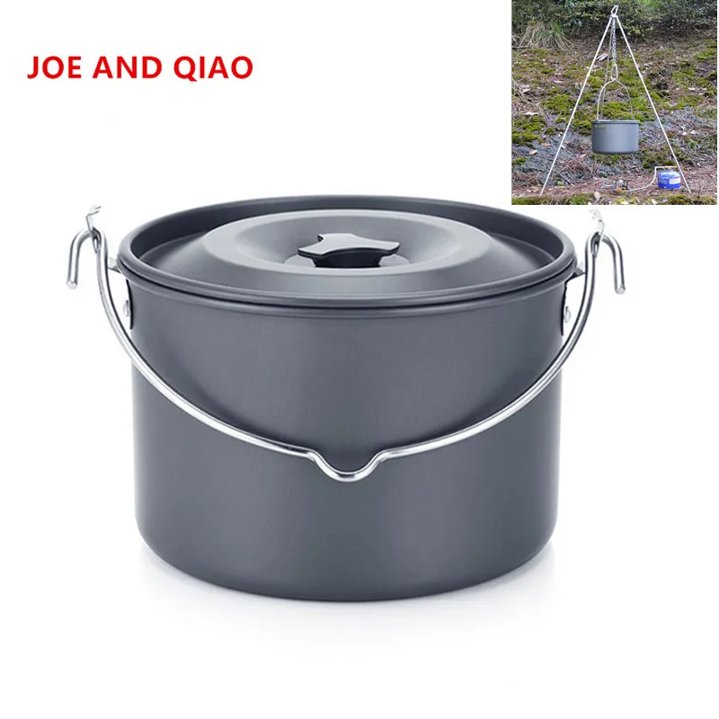 Free shipping Big capacity Aluminium pot with Lid and Foldable Handle