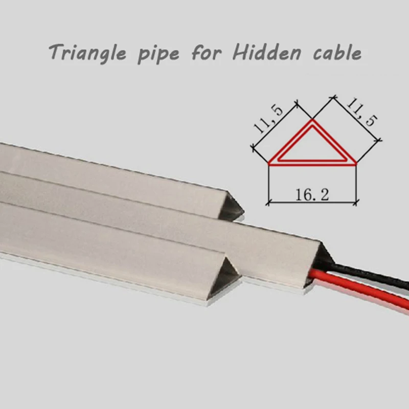Рекламная акция треугольная трубка для алюминиевого профиля Скрытый Кабель алюминиевая труба для светодиодной ленты