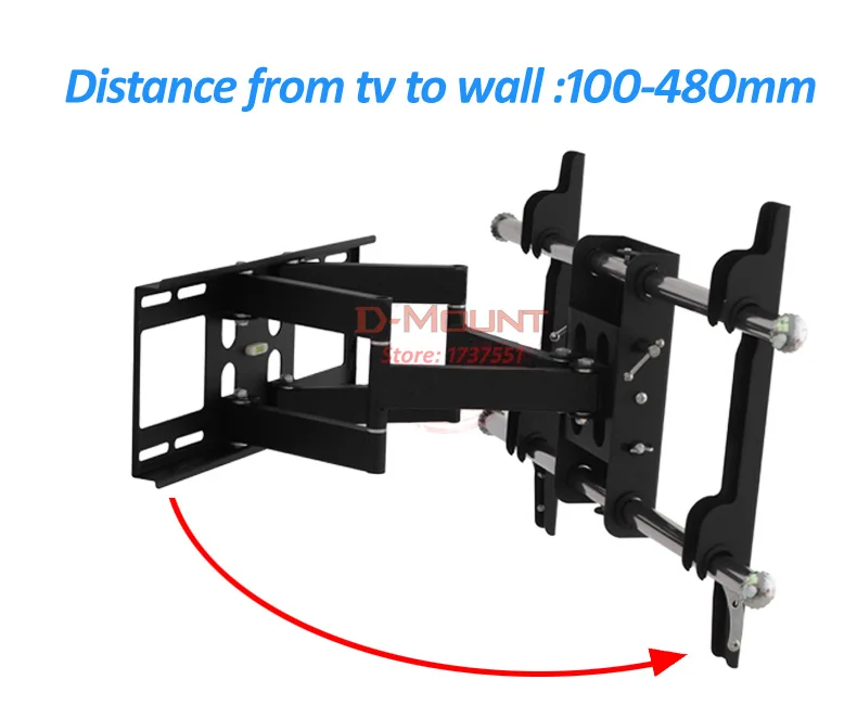 DL-D-201ST 6 arm 2" 55" полный движения выдвижной ЖК-телевизор настенное крепление из нержавеющей стали поворотный экран кронштейн Стенд Плазменный держатель