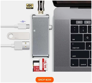 USB c концентратора адаптер Dongle Dock с Тип c PD Мощность 4 К видео HDMI SD Card Reader Gigabit Ethernet адаптер USB-C Тип-C 3.0 концентратора