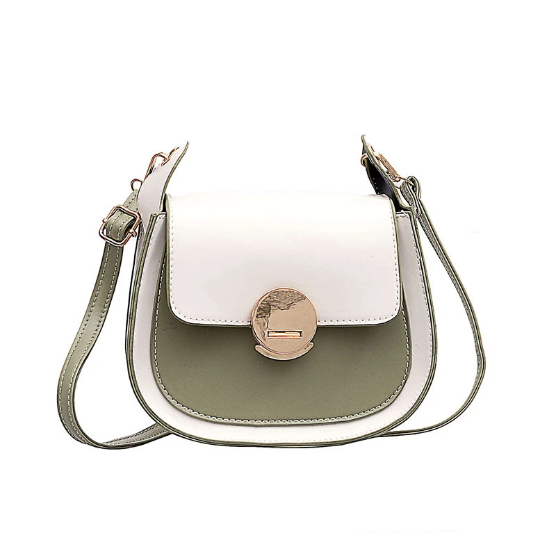

PU Stitching Fashion Small Square Bag High Quality Shoulder Diagonal Package Summer New Women Bag 2019