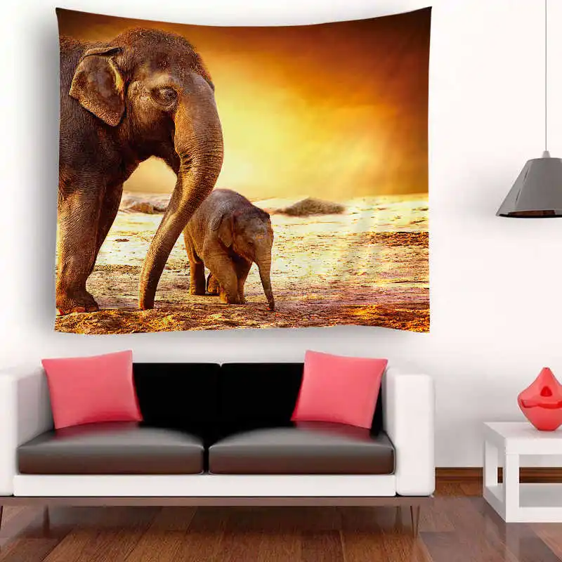 

New Hippie Bohemia Tenture Mandala Wall Blankets Elephant Cotton Tapestry For Home Decor Yoga Mat Beach Towel Tapiz Tela Pared