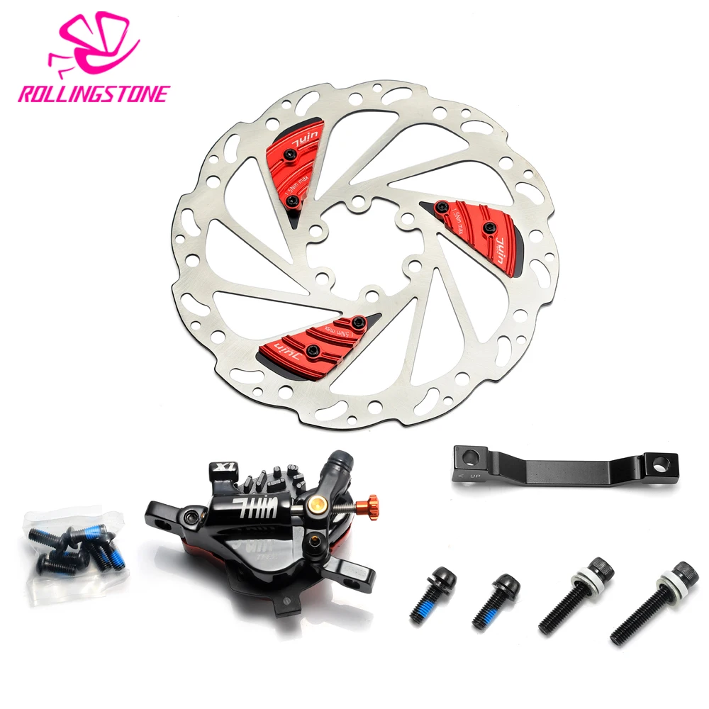 

New Radiating Juin Tech X1 Hydraulic Cable Pull Disc Brake Caliper 160mm Cyclocross Road Mountain Bike MTB Taiwan Ultralight