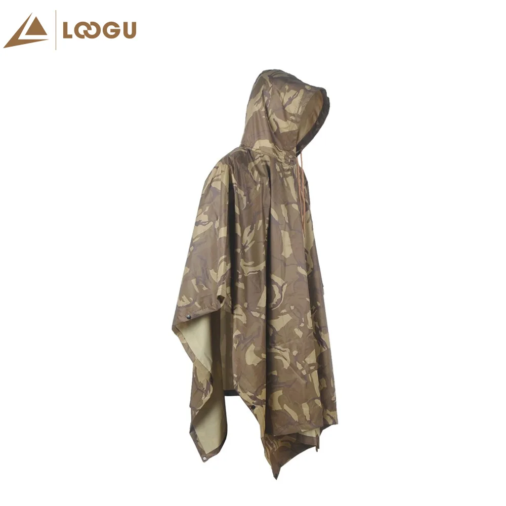 Многофункциональный Камуфляжный дождевик Desert Camo военное пончо от дождя для