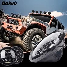 Bakuis 2 x 7″ 75W LED Headlights bulb For Jeep Wrangler JK CJ LJ Humme-r H1 H2 LED Projector Driving Lamps DRL