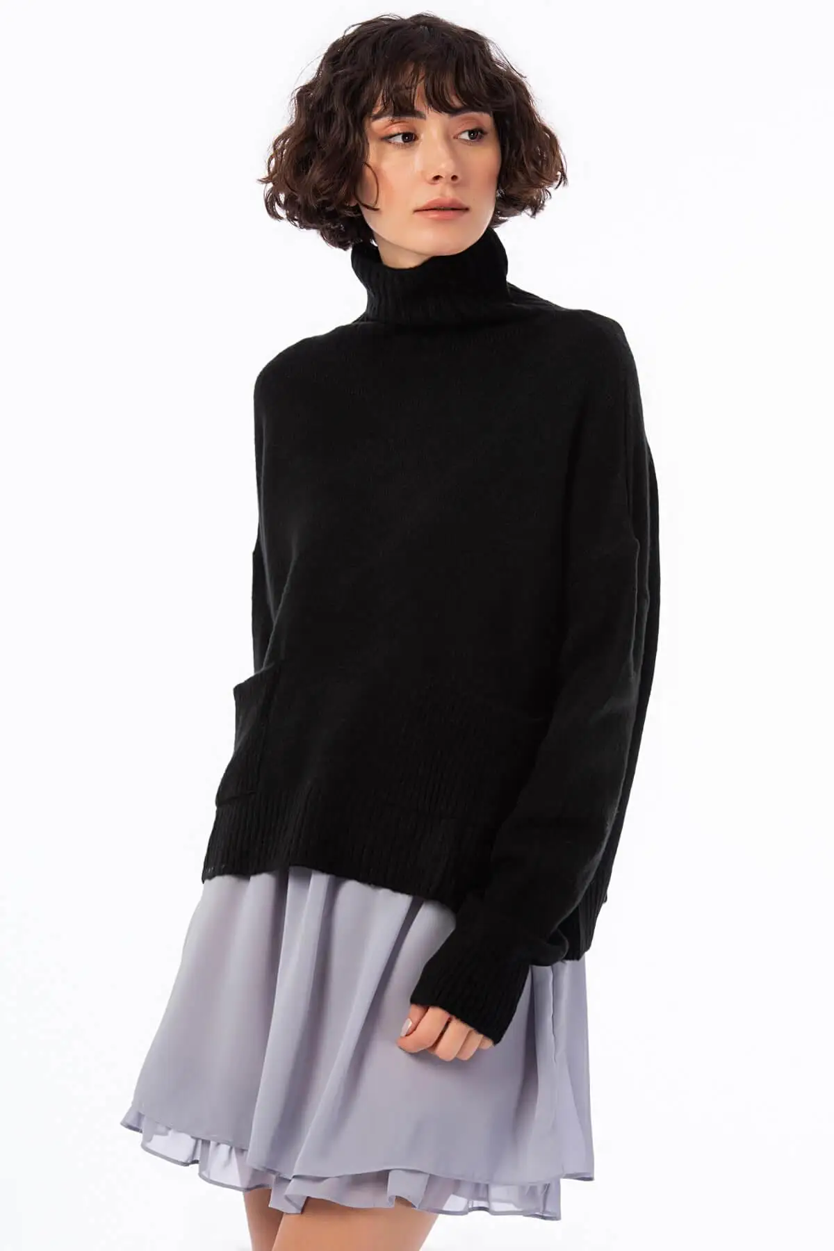 half turtleneck sweater