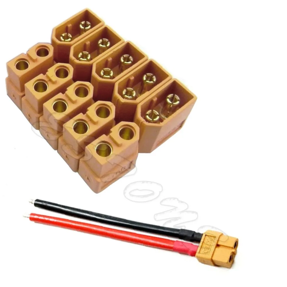 

New 5 Pairs XT60 Male Female Bullet Connectors Plugs for RC Lipo Battery