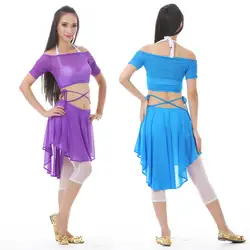 Танец живота одежда костюм танец живота комплект индийский Одежда для танцев 2 шт. топ и юбка, 9 видов цветов для вашего выбора