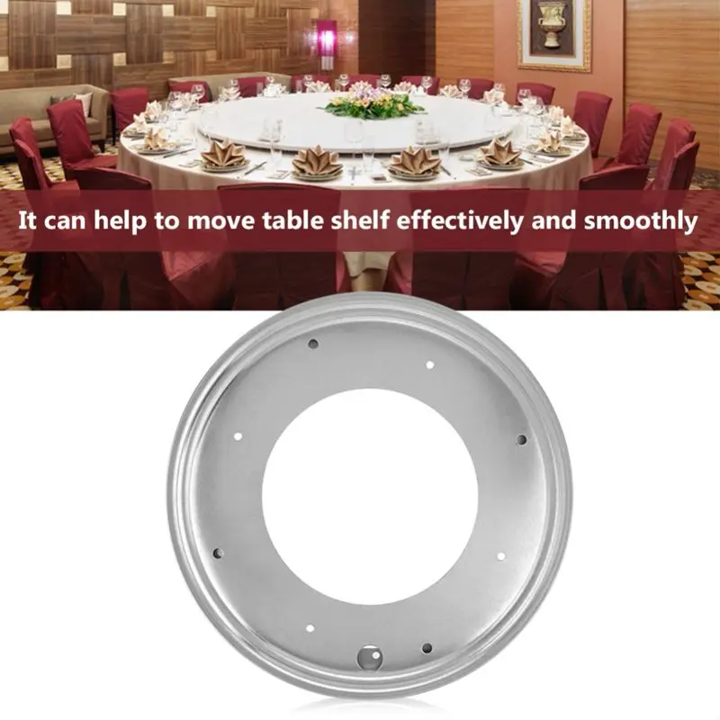 12 Inch Round Shape Galvanized Turntable Rotating Swivel Plate Kitchen& Display Table Hardware