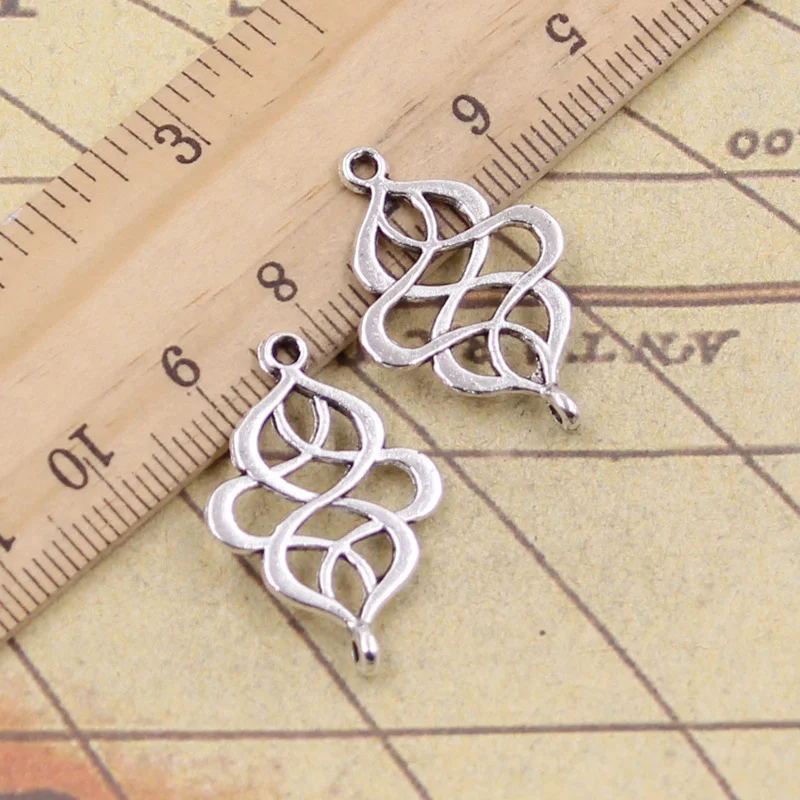 

15pcs/lot Charms link connector 28x18mm Antique Silver Pendants Making DIY Handmade Tibetan Silver Finding Jewelry for Bracelet
