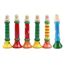 1 шт. деревянная труба Buglet Hooter Стеклярус Игрушка Дети Красочный музыкальный инструмент игрушки детские развивающие музыкальные трубы Стеклярус игрушка