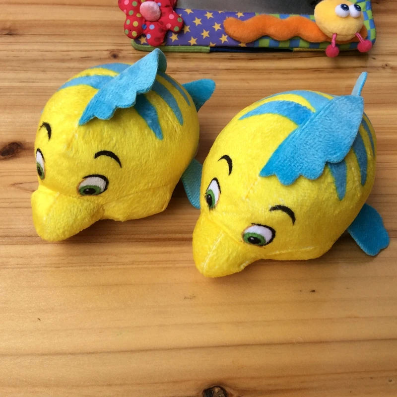 Original The Little Mermaid Flounder Fish Cute Soft Stuff Plush Toy