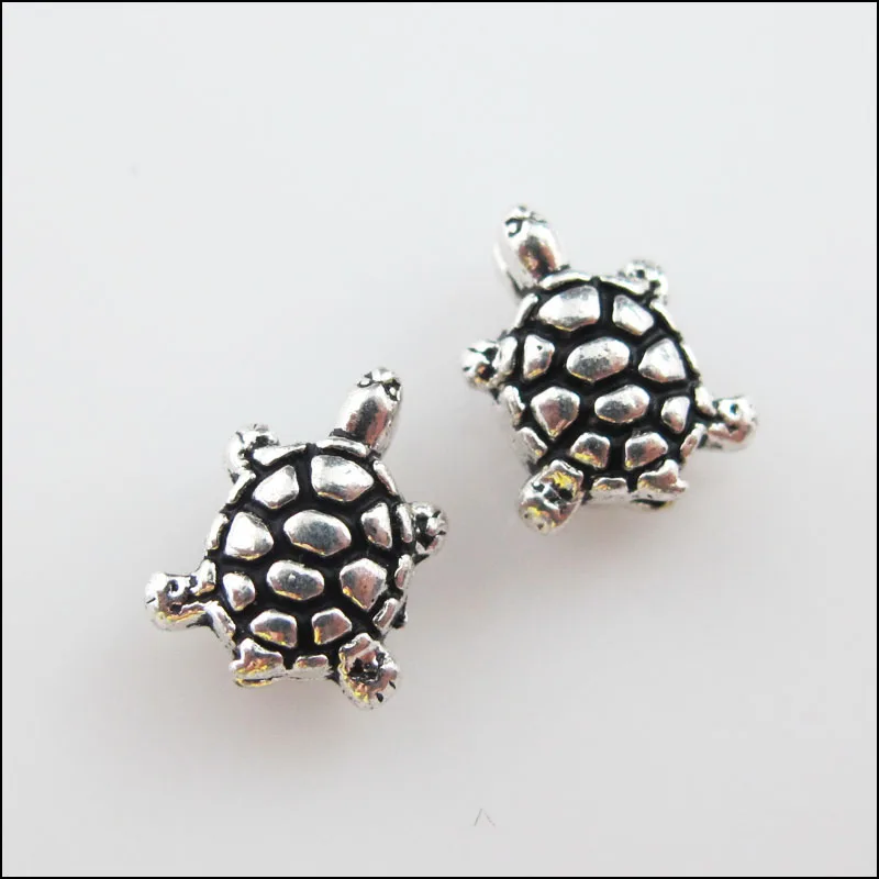 

New 20Pcs Tibetan Silver Tone Lovely Tiny Tortoise Spacer Beads Charms 8x10mm