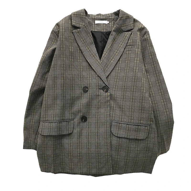 gray Spring And Autumn The New Listing Products China Loose Solid Color Men's Casual High Quality Korean Plaid Coat - Цвет: gray