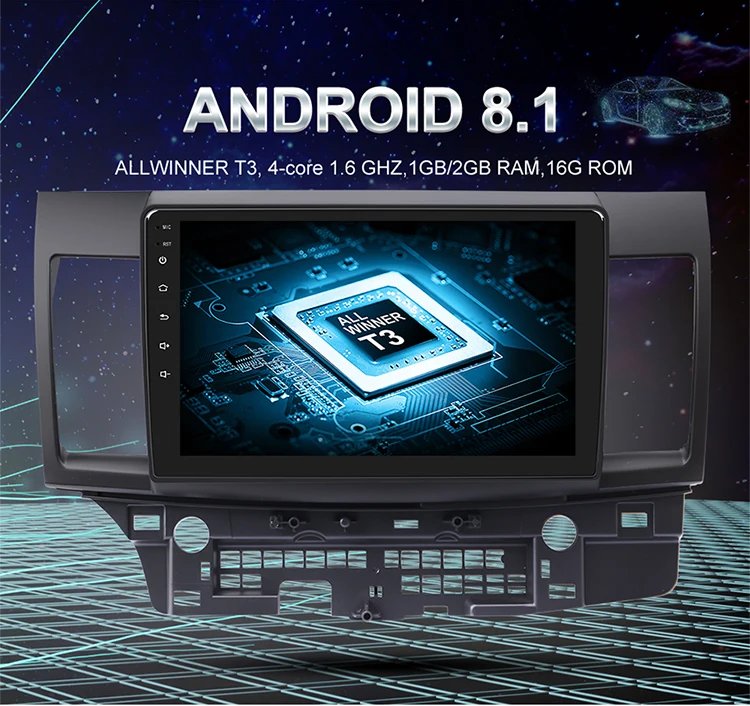 Sale YUEMAIN Car radio Multimedia player For Mitsubishi Lancer 2Din Android 8.1 Autoradio GPS Navigation Video Audio Player DVR WIFI 5