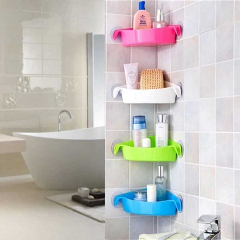 

Bathroom shelf double suction cup bathroom corner frame storage triangle rack
