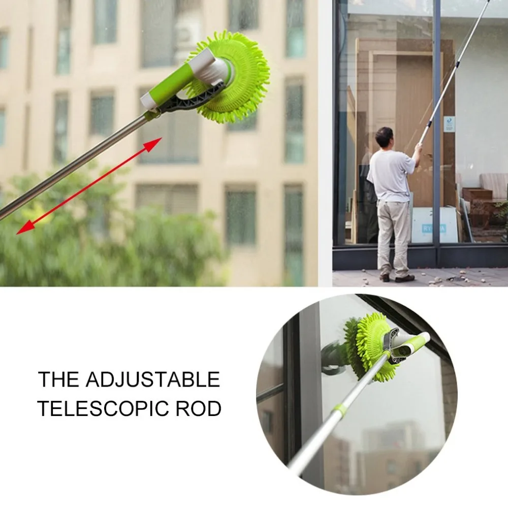 

Household Use Electric Charging Cleaning Brush Adjustable 360 Rotating Automatic Cleaning Window Floor Mop Green