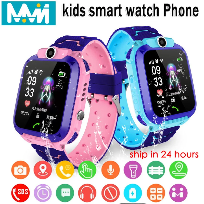 

DS01 Children Smart Watch Camera Lighting Touch Screen SOS Call LBS Tracking Location Finder Kids Baby Smart Watch