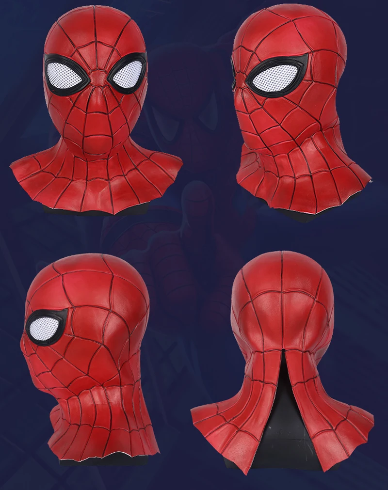 Marvel супергерой паук Человек-PS4 игра Человек-паук Косплэй костюм латексная маска для хеллоуина полный шапка, маска для лица аксессуары в стиле унисекс