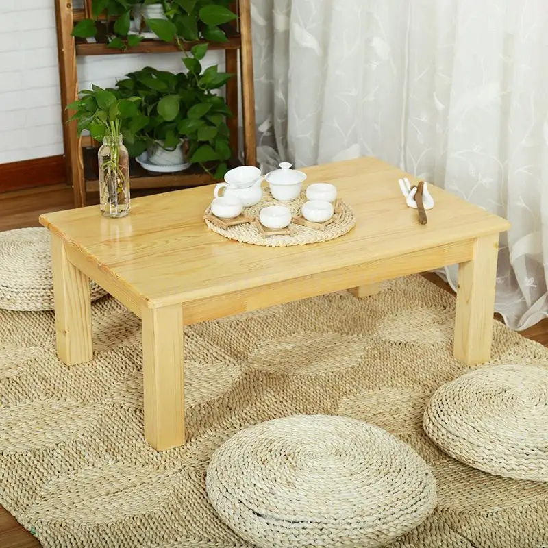 Журнальный столик из цельного дерева с татами, небольшой стол, винтажный деревенский бытовой простой оконный подоконник, маленький столик - Цвет: 100x50x40cm  5