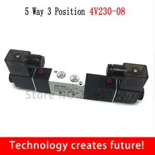 Válvula solenóide pneumática de 1/4 '', airtac › 5 way, válvula solenóide pneumática, dc12v, dc24v, ac110v, ac220v
