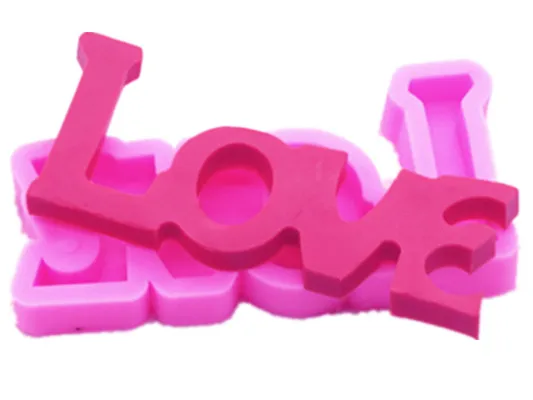 DIY solid clay LOVE creating Art craft silicone Mold Aromatic Gypsum silicone clay molds