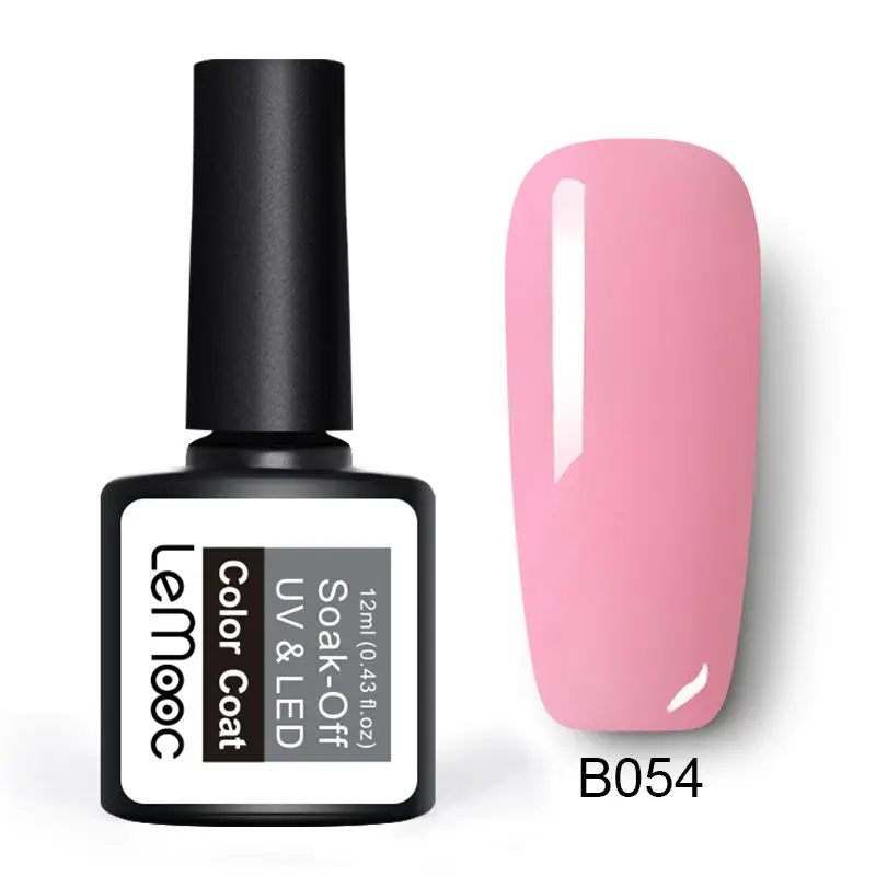 LEMOOC 8 мл Гель-лак для ногтей розовая серия замачиваемый УФ/светодиодный Гель-лак для ногтей Полупостоянный УФ Гель-лак для ногтей 31 цвет - Цвет: B055