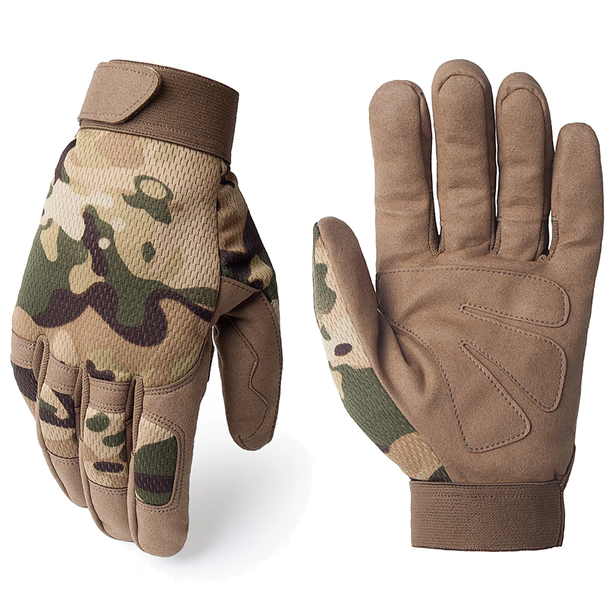 

Breathable Lightweight General Multicam Camouflage Tactical Army Military Work Bicycle Airsoft Shooting Gear Full Finger Gloves
