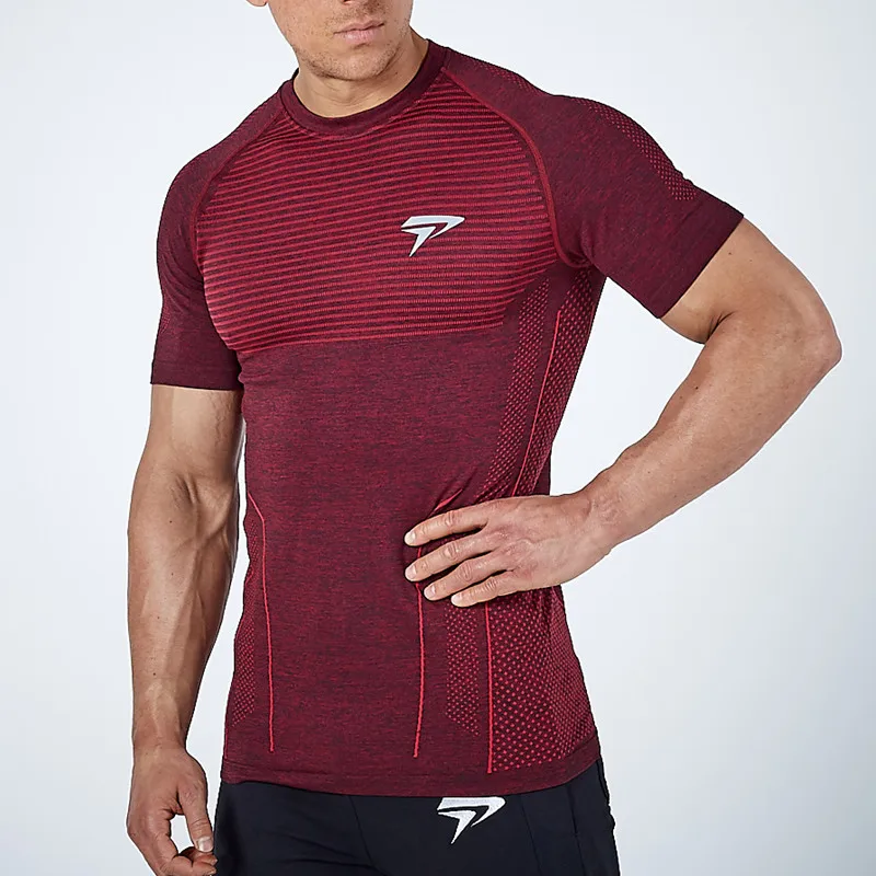 2018 New Men Running Tight Short T shirt compression Quick dry t shirt Male Gym font