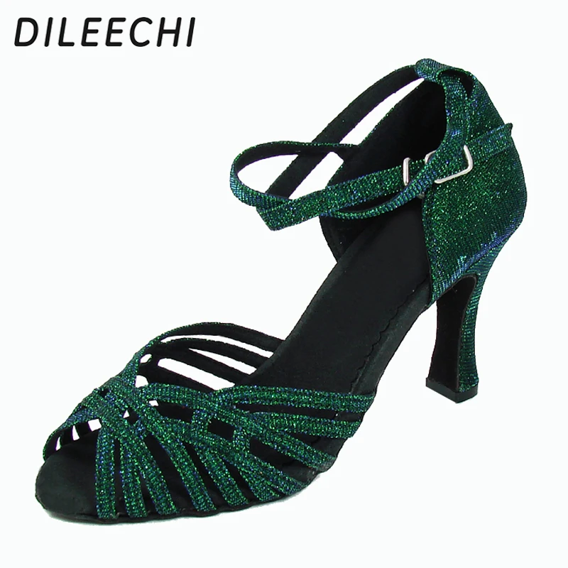 Dance Shoes Adult Women's Latin Ballroom Samba Sandals Heels 6cm 5cm