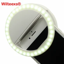 WILTEEXS 36 LED Portable Flash Led Camera Clip on Mobile phone Selfie ring light video light