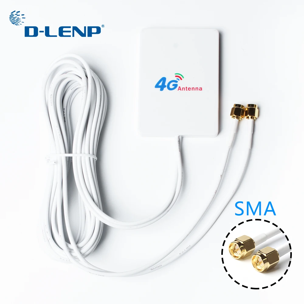 Dlenp 3M cable 3G 4G LTE Antenna External Antennas for Huawei ZTE 4G LTE Router Modem Aerial with TS9/ CRC9/ SMA Connector