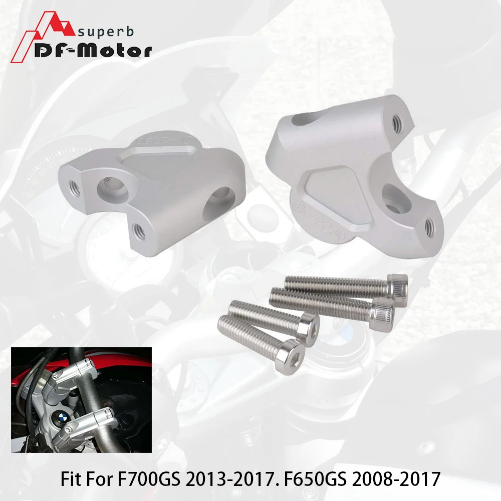 

For BMW F700GS 2013-2017. F650GS 2008-2017 Modified Handlebar Risers Height up Adapters Extend Handlebar Mount Riser
