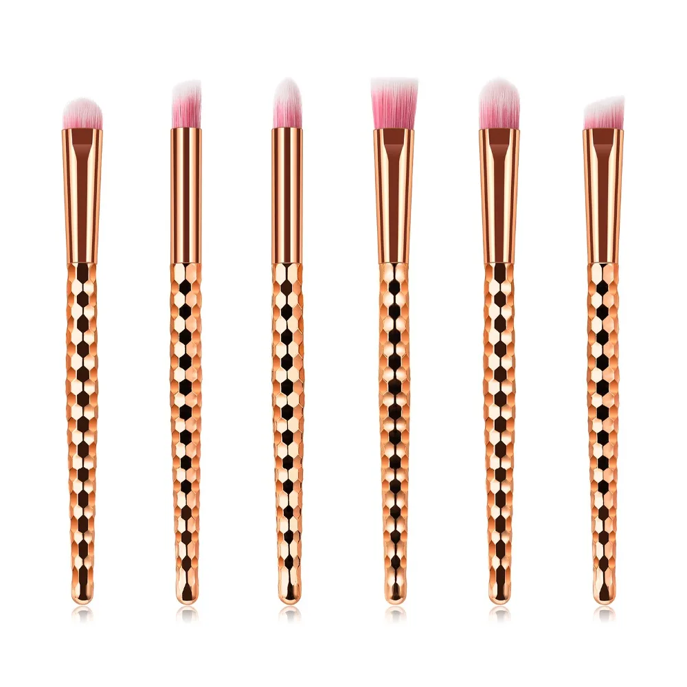 

MECOLOR 6 pcs eye Makeup Brushes Set eyeshadow applicator Angled eyebrow Shading brush Makeup Tools Kit face Beauty Cosmetics