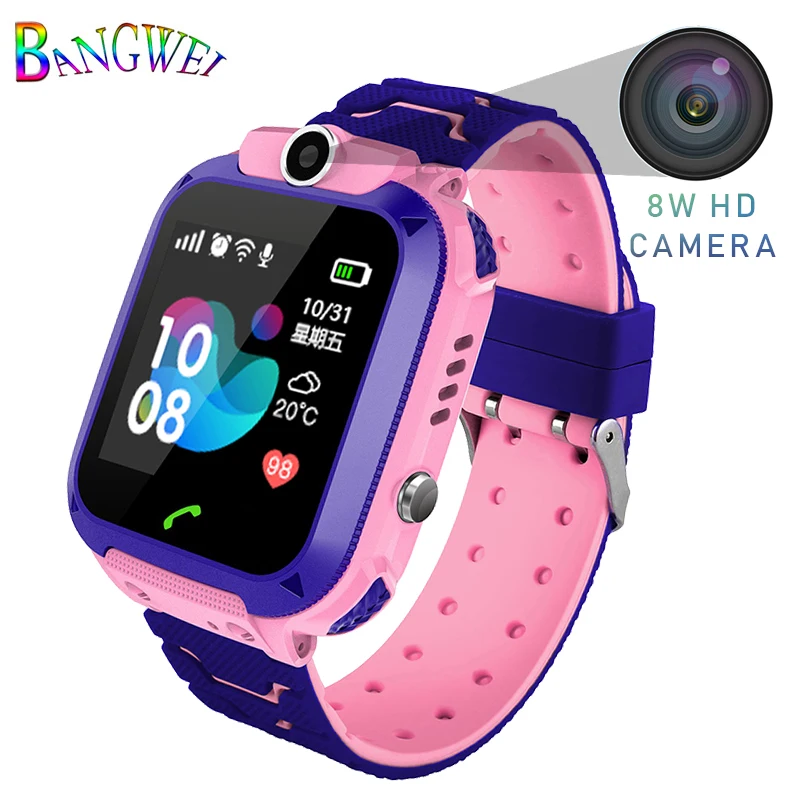 BANGWEI Kid Smart watch LBS Smartwatches Baby Watch Children SOS Call Location Finder Locator Tracker Anti Lost Monitor Kid Gift