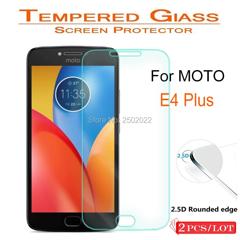 

2Pcs Tempered Glass for Moto E4 Plus Screen Protector 9H 2.5D Phone Protective Film for Motorola E4 Plus XT 1769 1760 1771 Cases