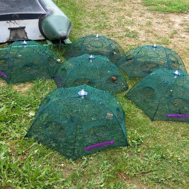 

Automatic Fishing Net Trap Folded Hexagon 4 6 8 12 16 21 Holes Automatic Fishing Shrimp Trap Fish Shrimp Minnow Crab Baits Pesca